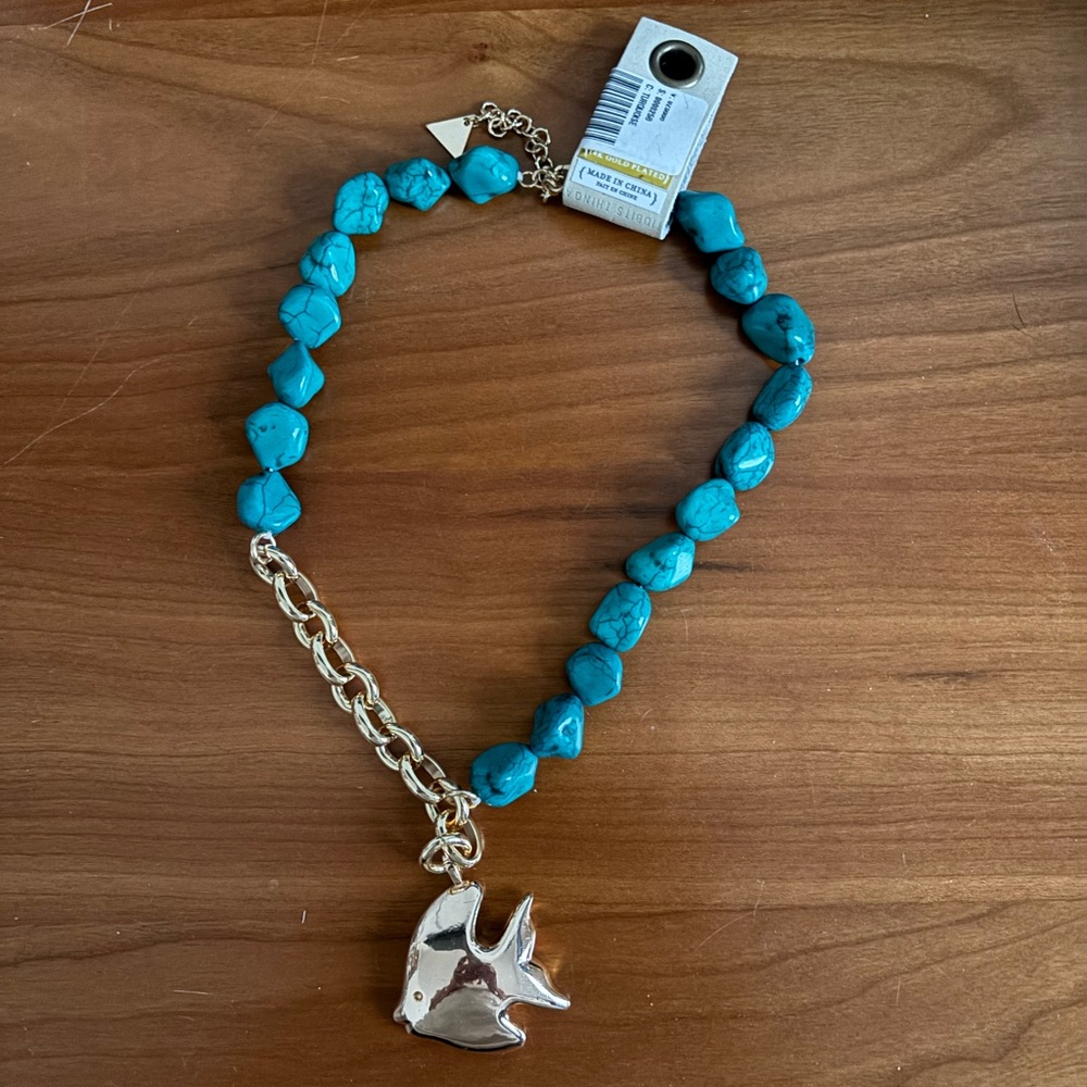Anthropologie Turquoise Beaded Cluster Charm Necklace - Picture 8 of 10